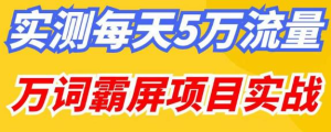 百度万词霸屏实操项目引流课,30天霸屏10万关键词网赚项目-副业赚钱-互联网创业-资源整合聚富168