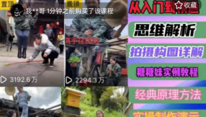 东方糖糖妹抖音短视频全套实战课思维+拍摄+剪辑+运营,从入门到精通网赚项目-副业赚钱-互联网创业-资源整合聚富168